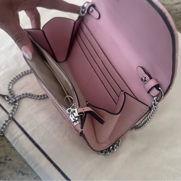 New TORY BURCH WILLA GLAZED CHAIN WALLET Rose pink - Picture 4 of 8